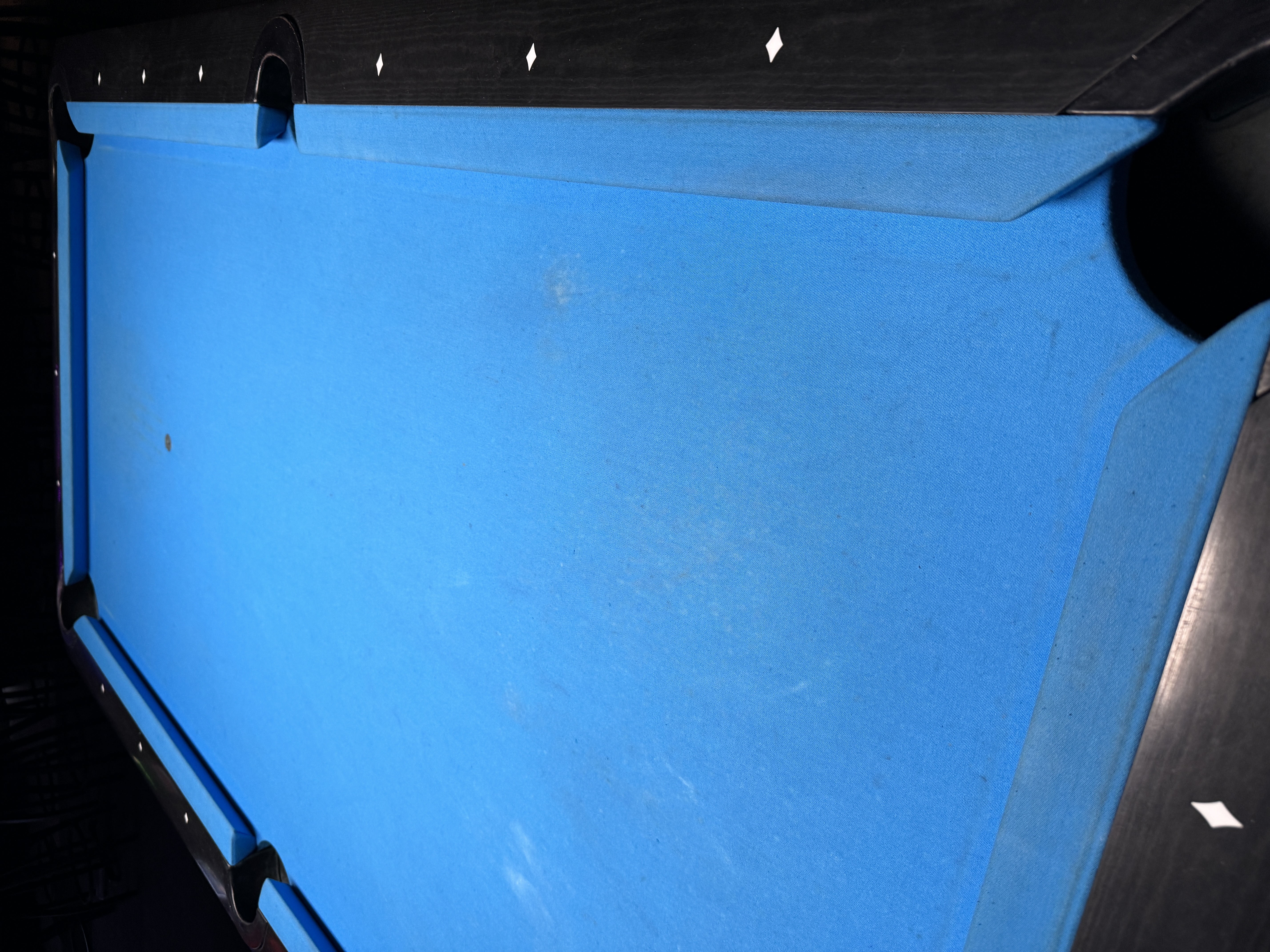 Blue pool table
